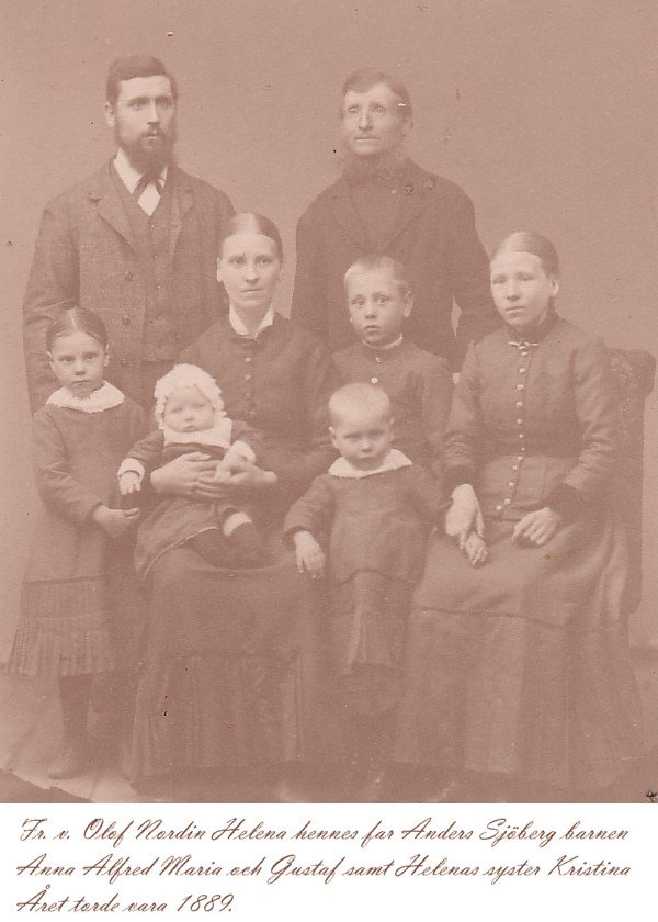 Klicka p� bilden f�r att se Fam Nordin ca 1889